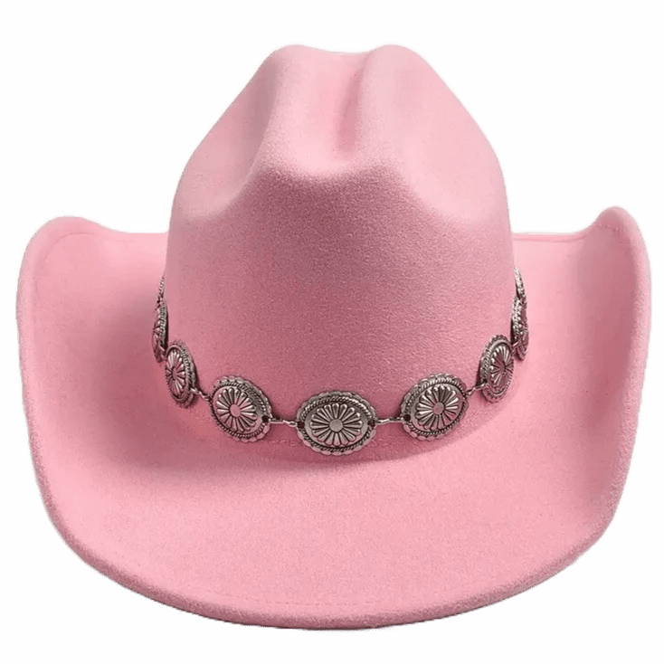 Chapeau De Cowboy Classique En Feutre - Large Bord - Bandeau Cuir Taureau - Taille Réglable 56-58 Cm - Unisexe
